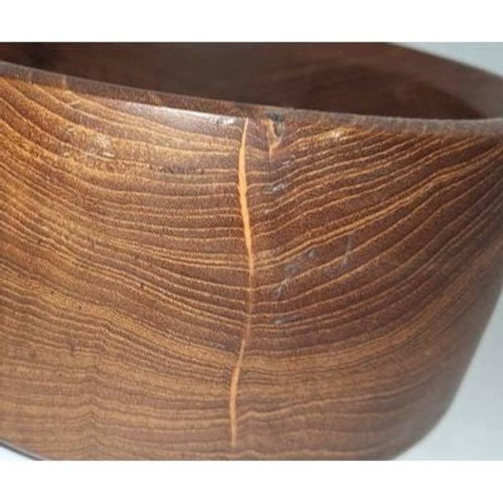 Good Wood Teak Bowl Salad Dough Vintage - Picture 6 of 13